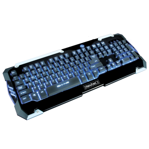 ENHANCE GX-K2 LED Gaming Keyboard with Hybrid Switches , 104+ Keys - Black