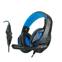 PC Gaming Headset with Comfortable Ear Padding and Adjustable Mic - Black
