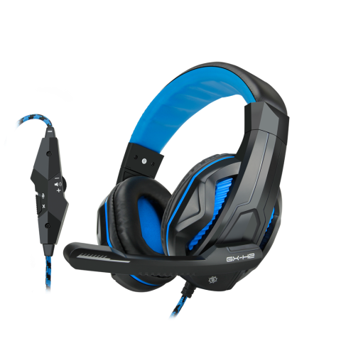 PC Gaming Headset with Comfortable Ear Padding and Adjustable Mic - Black