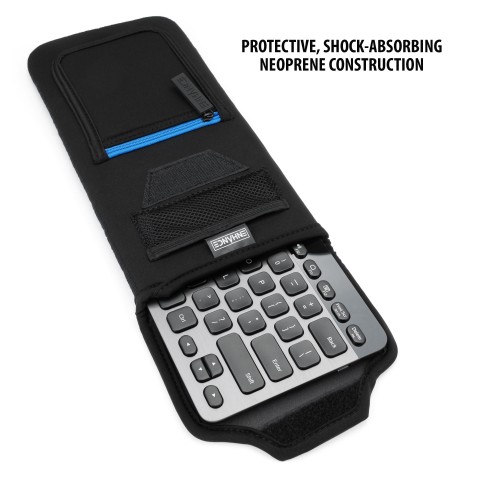 ENHANCE Bluetooth Keyboard Sleeve Case - Compatible with Logitech, Anker, Apple - Black