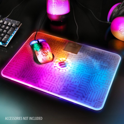 ENHANCE Voltaic 2 Gaming Mouse Pad - Hard Mouse Pad with Low Surface Friction - Clear