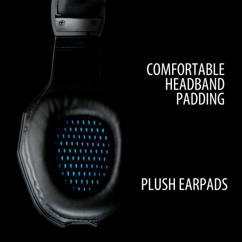 Gaming Headset with Adjustable Microphone &  Noise-Isolating Earphones - Black