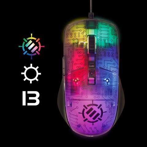 ENHANCE Voltaic 2 Gaming Mouse - Computer Mouse with 7 Programmable Buttons - Black