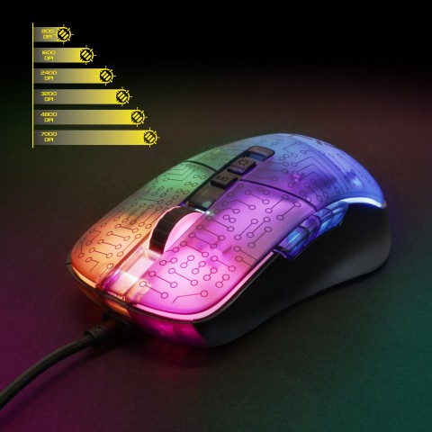 ENHANCE Voltaic 2 Gaming Mouse - Computer Mouse with 7 Programmable Buttons - Black