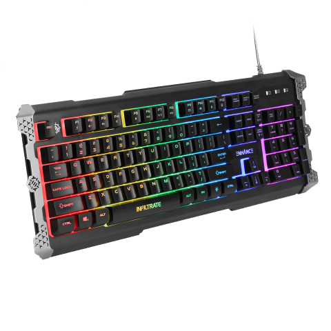 ENHANCE Infiltrate LED Gaming Keyboard with Soundwave Activation Mode