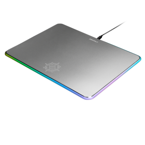 ENHANCE Aluminum LED Mouse Pad with Rainbow Illumination - Metal