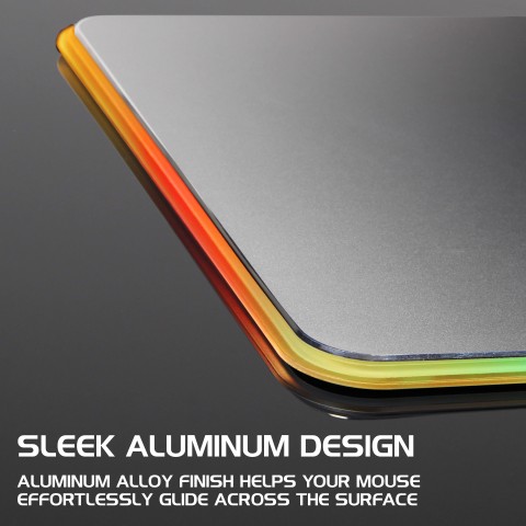 High Quality Gaming Aluminium Metal Mouse Pad - Gold